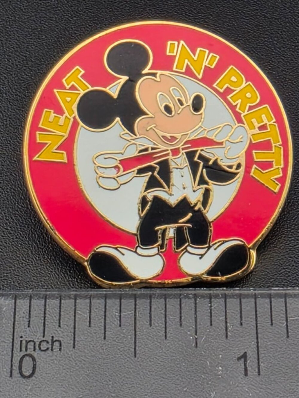 Vtg Walt Disney World Mickey Mouse Neat N Pretty Pin #5433 3 Quarter Flex 2001